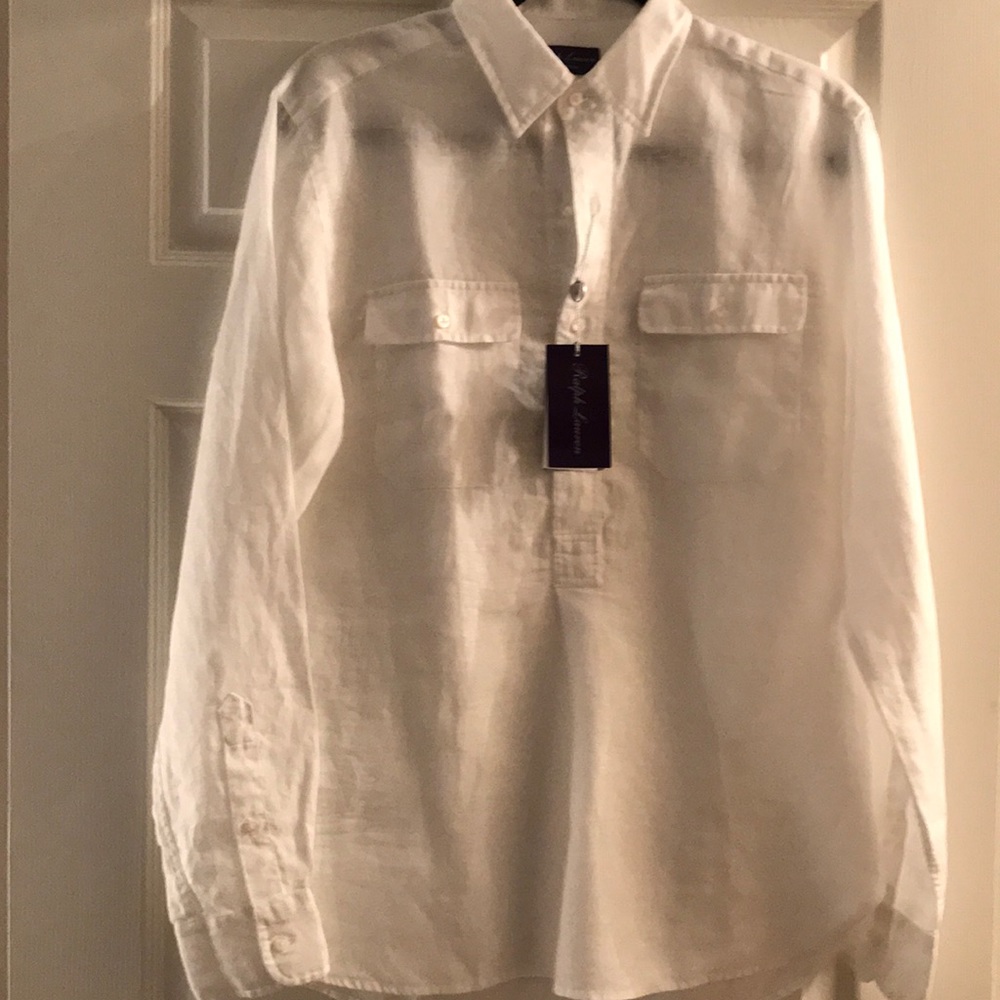 Ralph Lauren White Linen Shirt